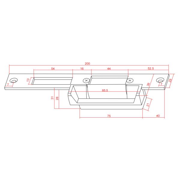 SL200KB Surface Mount Electric Strike Lock Mechanical For Door Access Control System