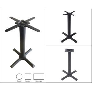 Cast Iron Cross Table bases Black wrinkle powder coated Outdoor bistro table leg