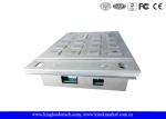 Dust Proof Usb Numeric Keypad , Metal Keypad With 4x4 Matrix and Flush Keys
