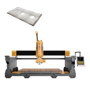 Cheap CNC Integrated Granite Cutting Machine 3400X2000mm Trolley Bridge Type for sale