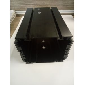 China Black Anodizing Extruded Aluminum Enclosures Heatsink Electric Metal Boxes on sale