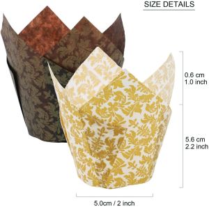 2 Inch Baking Paper Cupcake Tulip Muffin Cups Greaseproof paper cupcakes