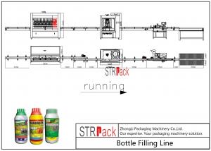 China 250ML-5L Pesticide Liquid Filling And Capping Machine Line Stable Anti Corrosive on sale