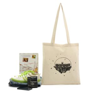 Custom Handle Natural Grocery Canvas Cotton Tote Bags