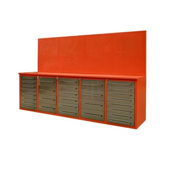 Custom Black Mat Workshop Tool Cabinet Steel Workbench for Your Store's