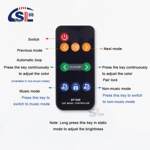 LED Strip Lights Music Controller with Remote Control Distance of 10m and