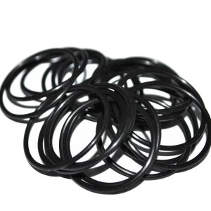 Black Silicon O Rings FKM Glossy Round Rubber Ring NBR 55 Shore