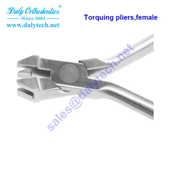 Torquing pliers , female of orthodontic equipment from dental instruments