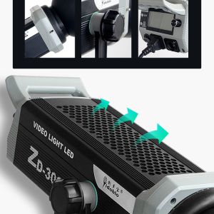 300W Photography Lights OLED Display Continuous Studio Lighting 2700K 7500K Sun