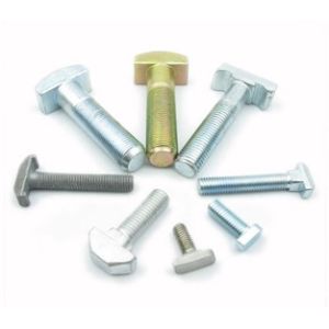 ASTM A307 Carbon Steel Half Thread M8 T Head Hex Flange Bolts With Square Neck