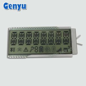 TN White 14 Segment LCD Display Black Digits Customized Sizes PIN Connect