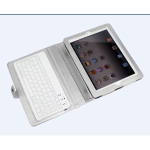 160mAh ID2-2 IPad 2 Wireless Bluetooth ABS Keyboard Case With Landscape Mode