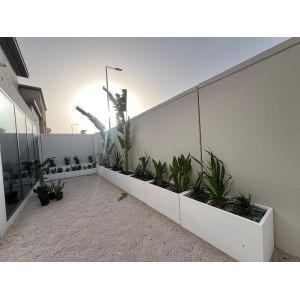 Powder Coated Finish Fiber Clay Planters Fibre Clay Flower Pots