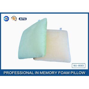 Square Shaped Traditional Memory Foam Pillow With Velvet And Comfort Pillowcase
