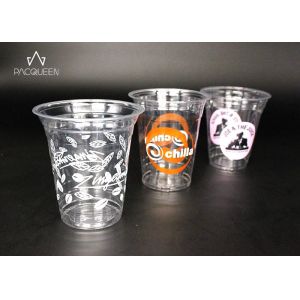 China Branded Clear PET Disposable Plastic Drinking Cups For Fresh Juice on sale