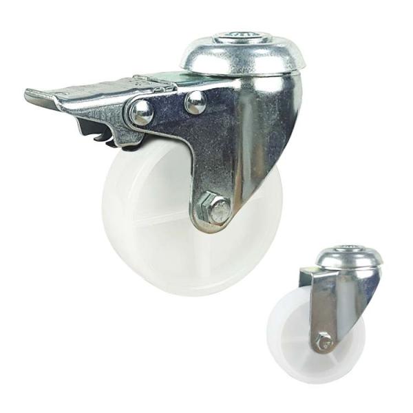 Quality 3" PP Wheel Total Brake Rotating Bolt Hole Caster Swivel Head  For Furnitures wholesale