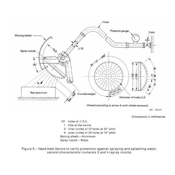 Hand - Held Spray Nozzle Protection Against Spraying And Splashing Water IPX3 IPX4 0