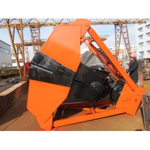 Cheap Four Rope Mechanical Clamshell Crane Bucket 0.5CBM ~ 45CBM High Strength for sale