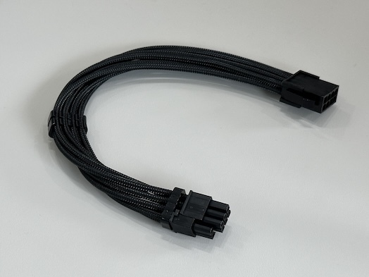PCI-E 8Pin Male to 6+2Pin GPU Power Cable Connector – Braided Wire Harness for Modular PSU / Server