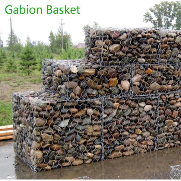 Quality Anticorrosion Wire Mesh Retaining Wall Gabion Wall For Flood Protection 2 X 1 X 0.5M wholesale
