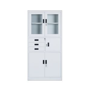 KD Office Three Drawer Metal File Cabinet With Safe Box