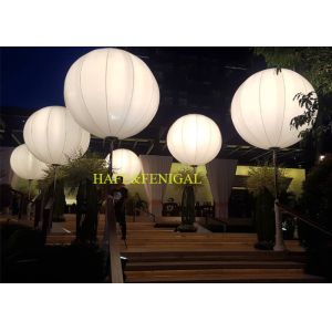 Cheap 1.3m 5ft Events Decor Moon Balloon Light DMX Control Shiny Fabric Color Changing for sale