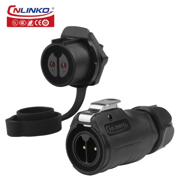 Cnlinko LP20 Series 2 Pole Locking Screw Type LP-20-2 Pin Wiring Screw Plastic