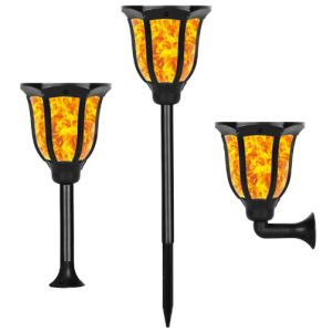 2020 Waterproof New Luxury Solar Flame Torch Lights Dancing Flame Flickering 96