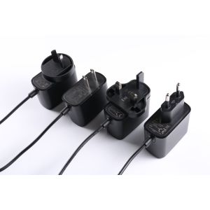 Black AC DC Universal Adapter 5V 2A 5V 2.5A 12V 1A 12V 1.25A UL CE UKCA SAA PSE
