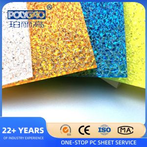 Frosted Solid Polycarbonate Sheet Fire Resistant Diamond Polycarbonate Sun Sheet