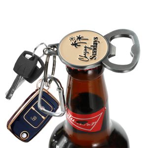 3D Letter Brand Metal Bottle Opener Keychain Custom Hard Enamel