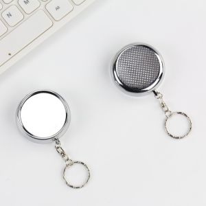 Portable Custom Round Ashtray Keychain Creative Stainless Steel