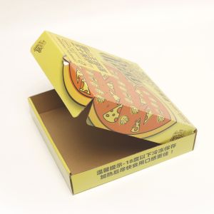 Corrugated Cardboard Disposable Food Packaging Box Sturdy Square Pizza Container