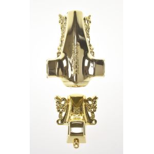 Customized Colors Casket Accessories , Antique Coffin Handles Electronic Plating Treatment