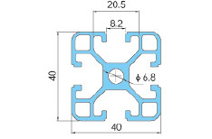 Anodic Oxidation 40 Series Aluminium Construction Profiles Sandblasting