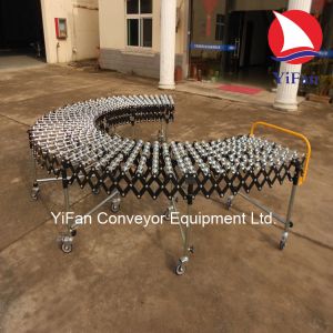 Flexible Extendable Gravity Steel Skate Wheel Conveyor