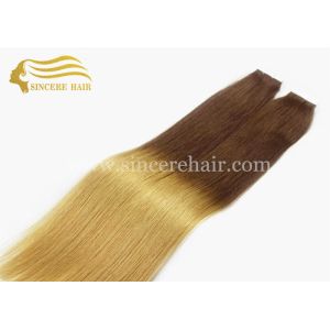 China Hot Sale 26 Inch Straight Hair Extensions Tape-In for sale, 65 CM Long 2 Tone Color Ombre Tape Hair Extensions For Sale on sale