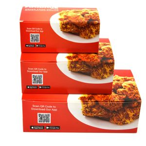 Takeaway Customized Food Packaging Box Recyclable Fried Chicken Box SGS