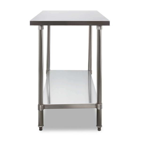 Quality Dry Store Stainless Steel Workbench With Shelves / Undershe Commercial Work Table wholesale