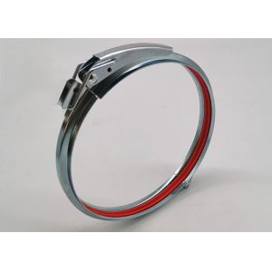 Ventilation Fittings 150mm Galvanised Pipe Clamps With Rubber