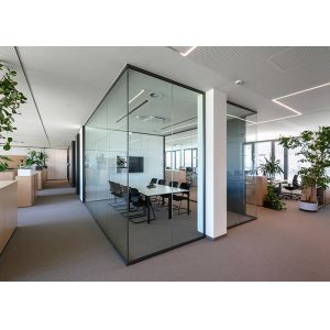 Glawall Isolated Space Glass Partition Wall Durable Strong Glass Aluminum