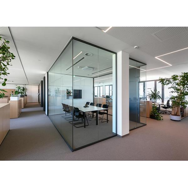 Glawall Isolated Space Glass Partition Wall Durable Strong Glass Aluminum