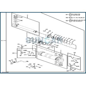 FYA00023524 Positioning Cylinder Seal Kit For DEERE 190GW