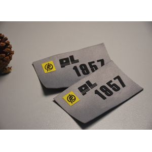 Renewable Woven Label Printed Patches With Raised Silicone Logo For Clothing