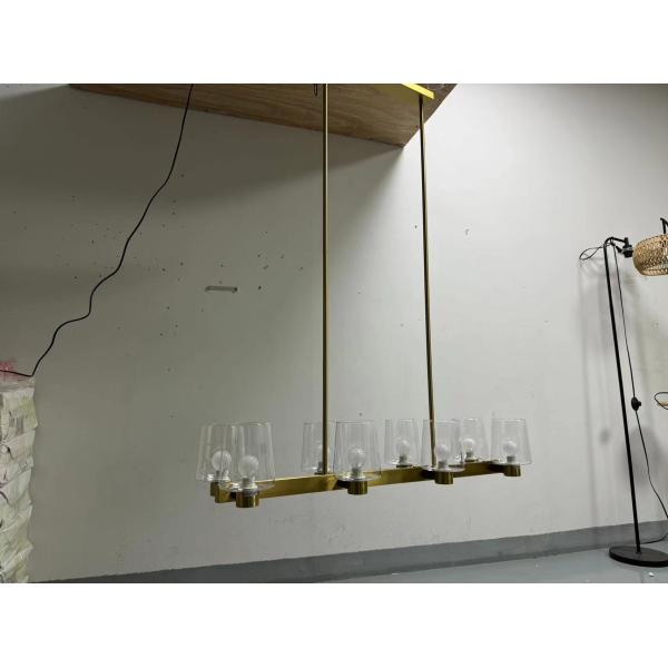 42in 8 Light Contemporary Gold Island Chandelier Lighting Home Foyer Entryway