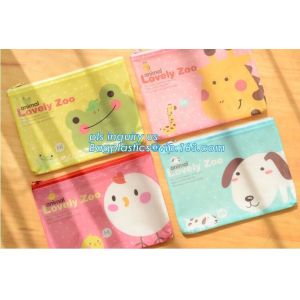 resealable clear vinyl pvc silder promotional zipper bag, Pen Bag with Slider