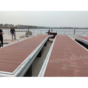 Cheap Commercial Marine Aluminum Floating Docks WPC Decking HDPE Floats Pontoon Pier for sale