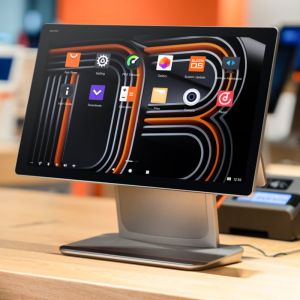 Cheap Dual Screen Multi Touch POS Terminal Machine Wifi 5GHz Easy To Connect for sale