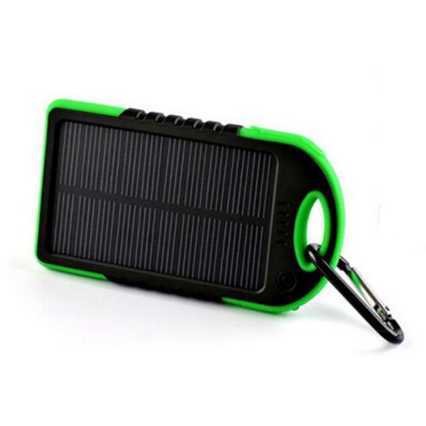 Quality Outdoor Waterproof Solar Power Bank 5000 MAh , Portable Solar Battery Charger wholesale