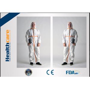 Type 5 6 Disposable Protective Coveralls / Disposable Clean Room Suits CE
